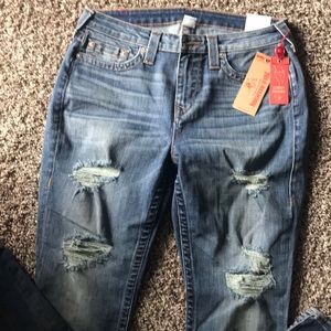 Brand new with tags destroyed True Religion jeans
